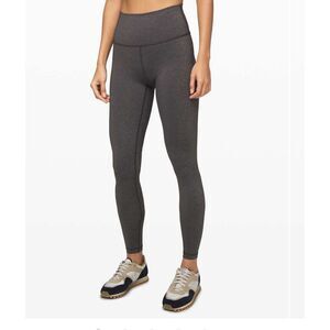 LULULEMON Women’s Heathered Black Wunder Under High-Rise Tight 31” Luxtreme Legg